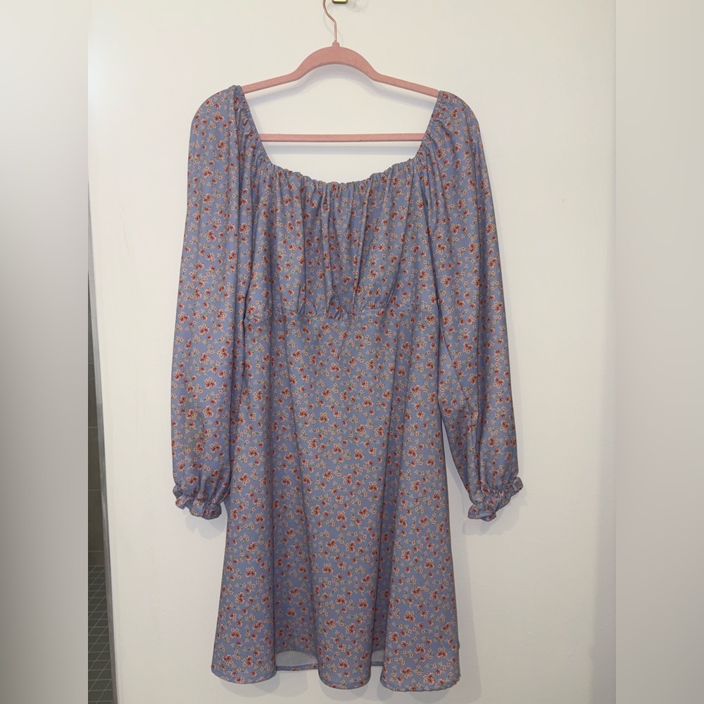 Arula Dress: Floral Blue